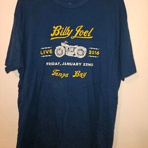 Billy Joel Tampa Bay Concert Men's Blue XL T-Shirt